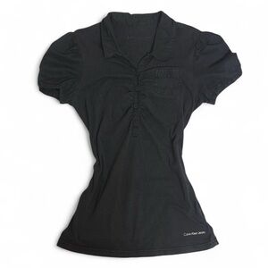 Calvin Klein Women's Black Button Down Shirt